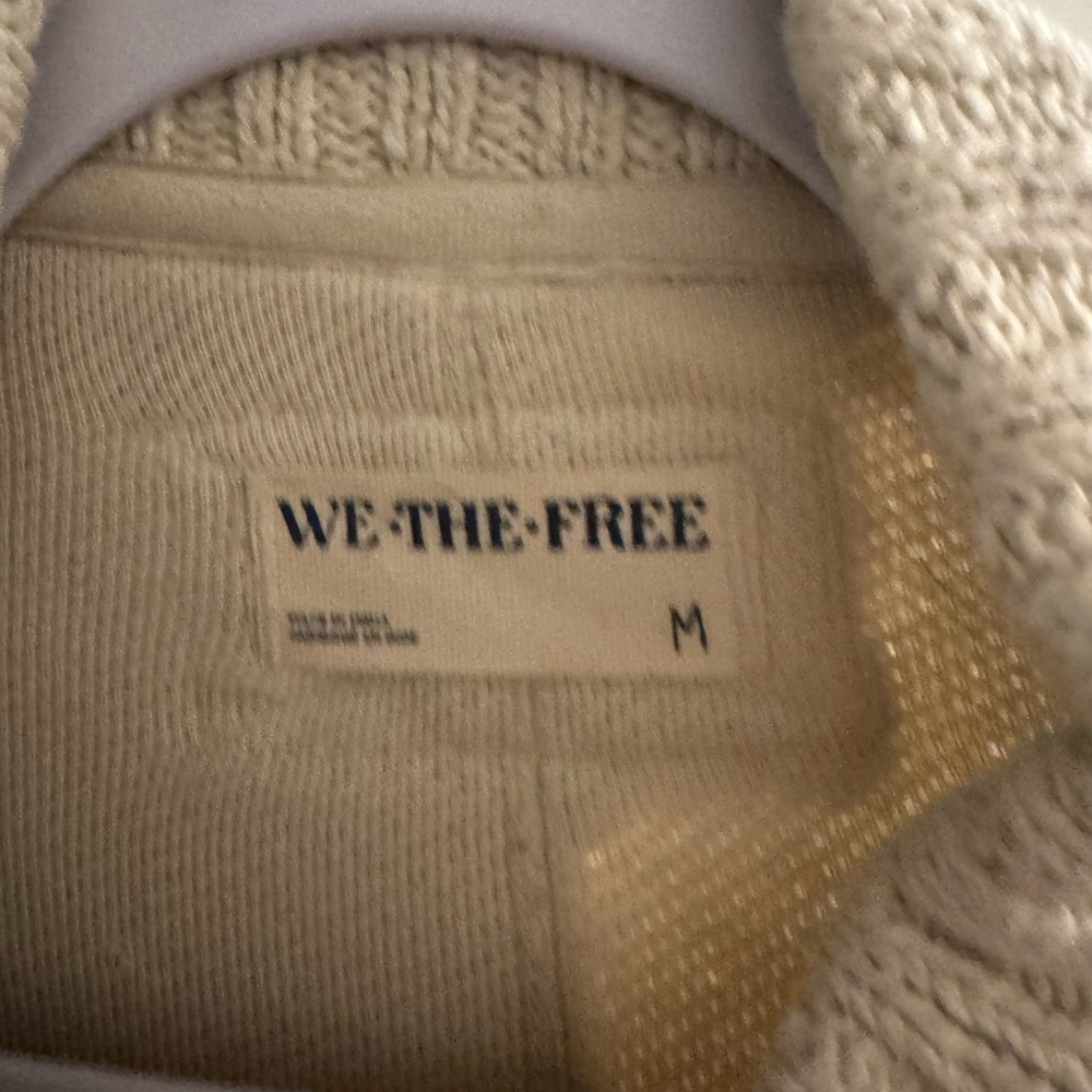 Free People Cream Oversized Crewneck Sweater - Picture 3 of 3